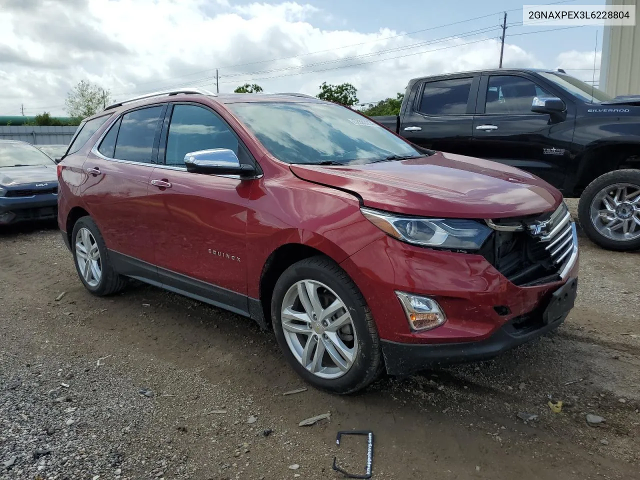 2020 Chevrolet Equinox Premier VIN: 2GNAXPEX3L6228804 Lot: 52883234