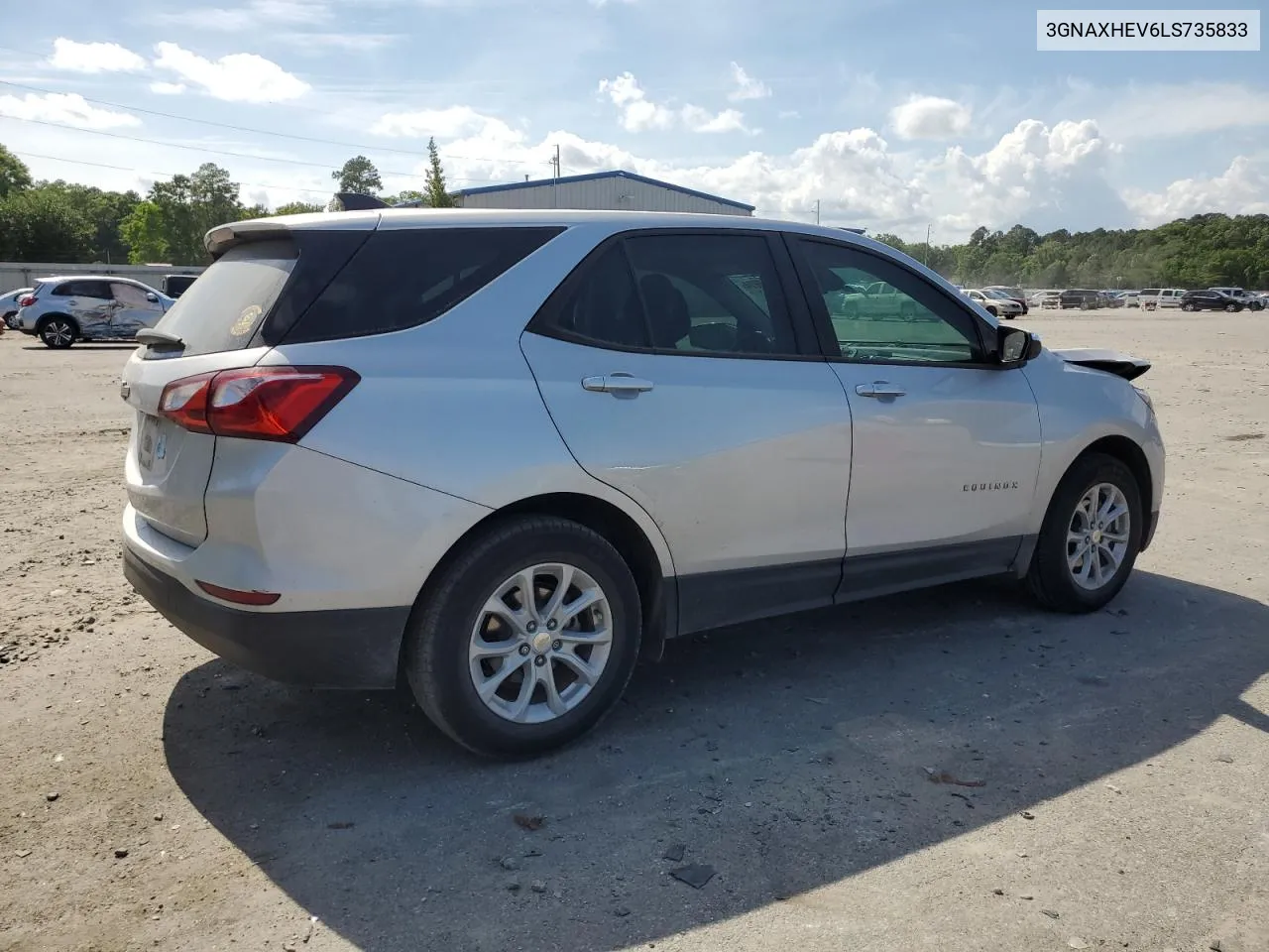 2020 Chevrolet Equinox Ls VIN: 3GNAXHEV6LS735833 Lot: 53356974