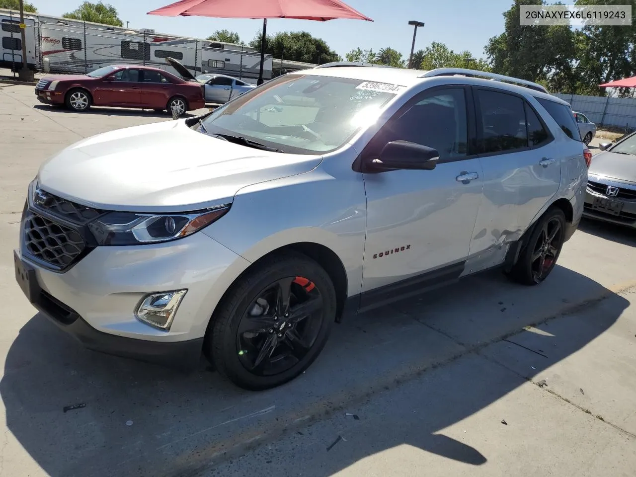 2020 Chevrolet Equinox Premier VIN: 2GNAXYEX6L6119243 Lot: 53963994