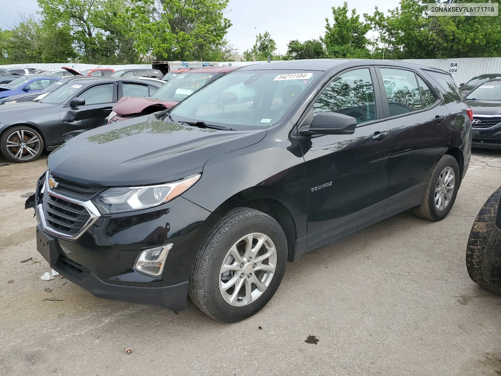 2020 Chevrolet Equinox Ls VIN: 2GNAXSEV7L6171718 Lot: 54211154