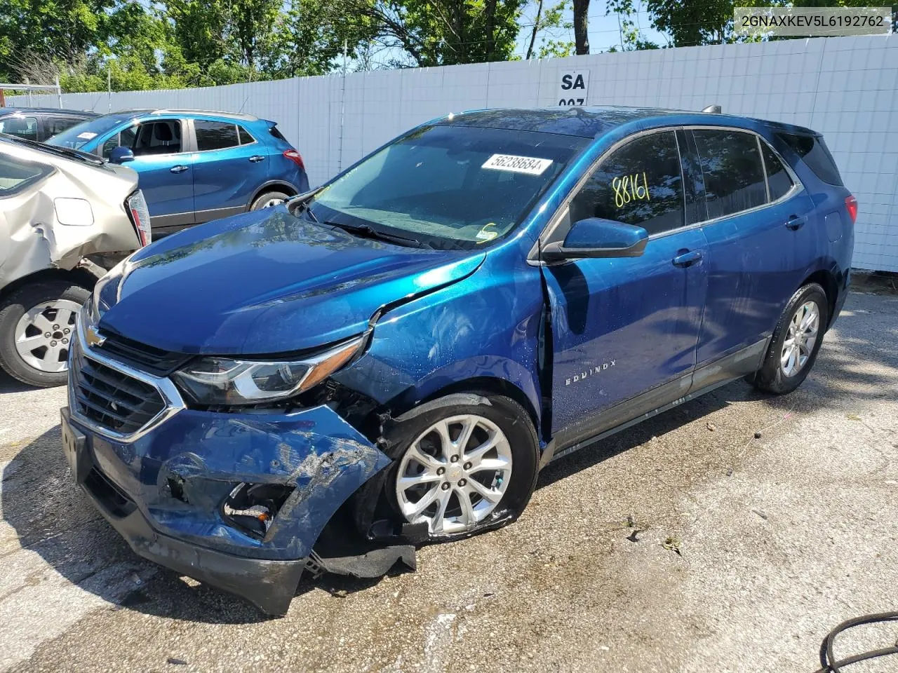 2020 Chevrolet Equinox Lt VIN: 2GNAXKEV5L6192762 Lot: 56238684