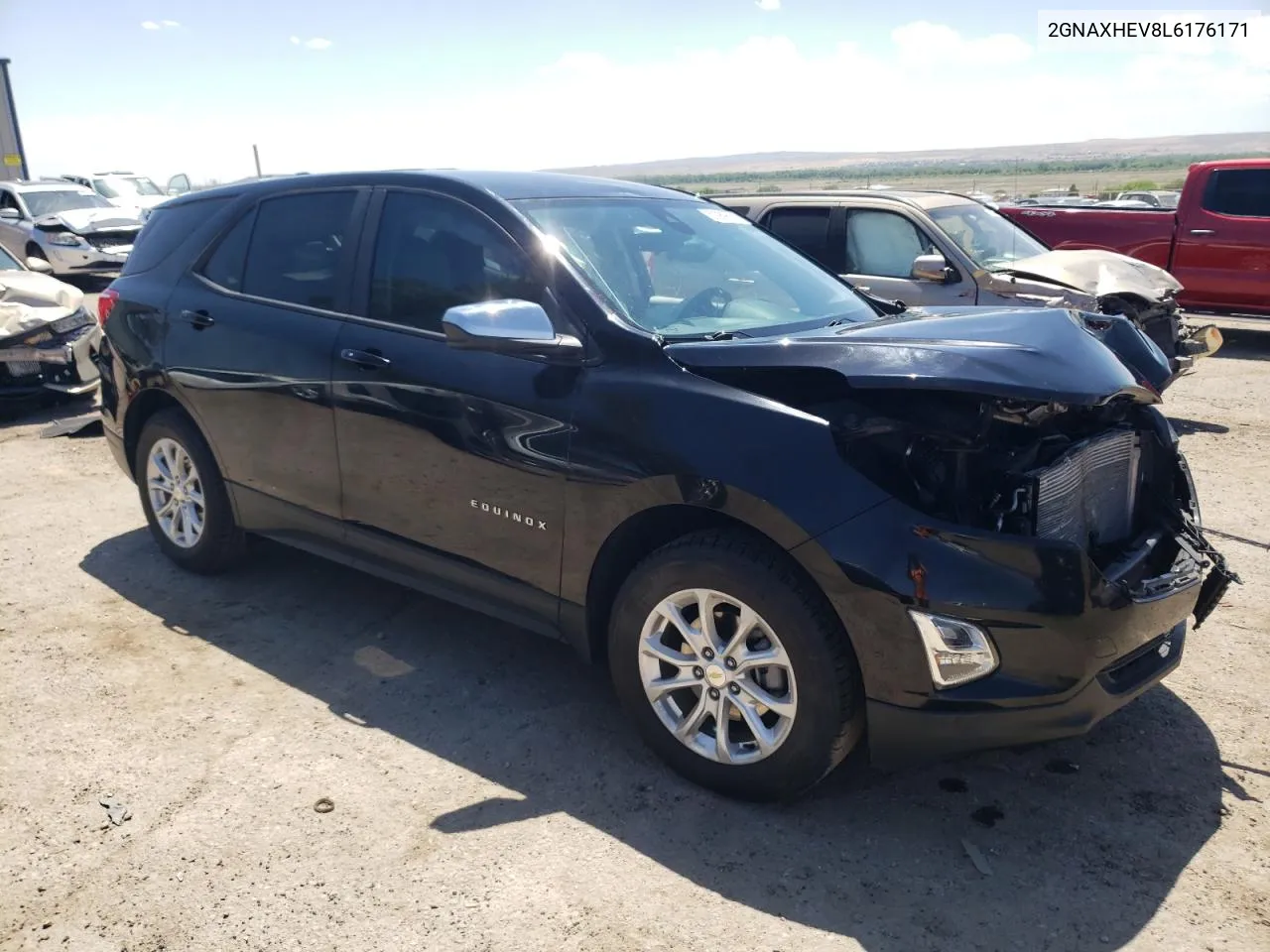 2020 Chevrolet Equinox Ls VIN: 2GNAXHEV8L6176171 Lot: 57089674