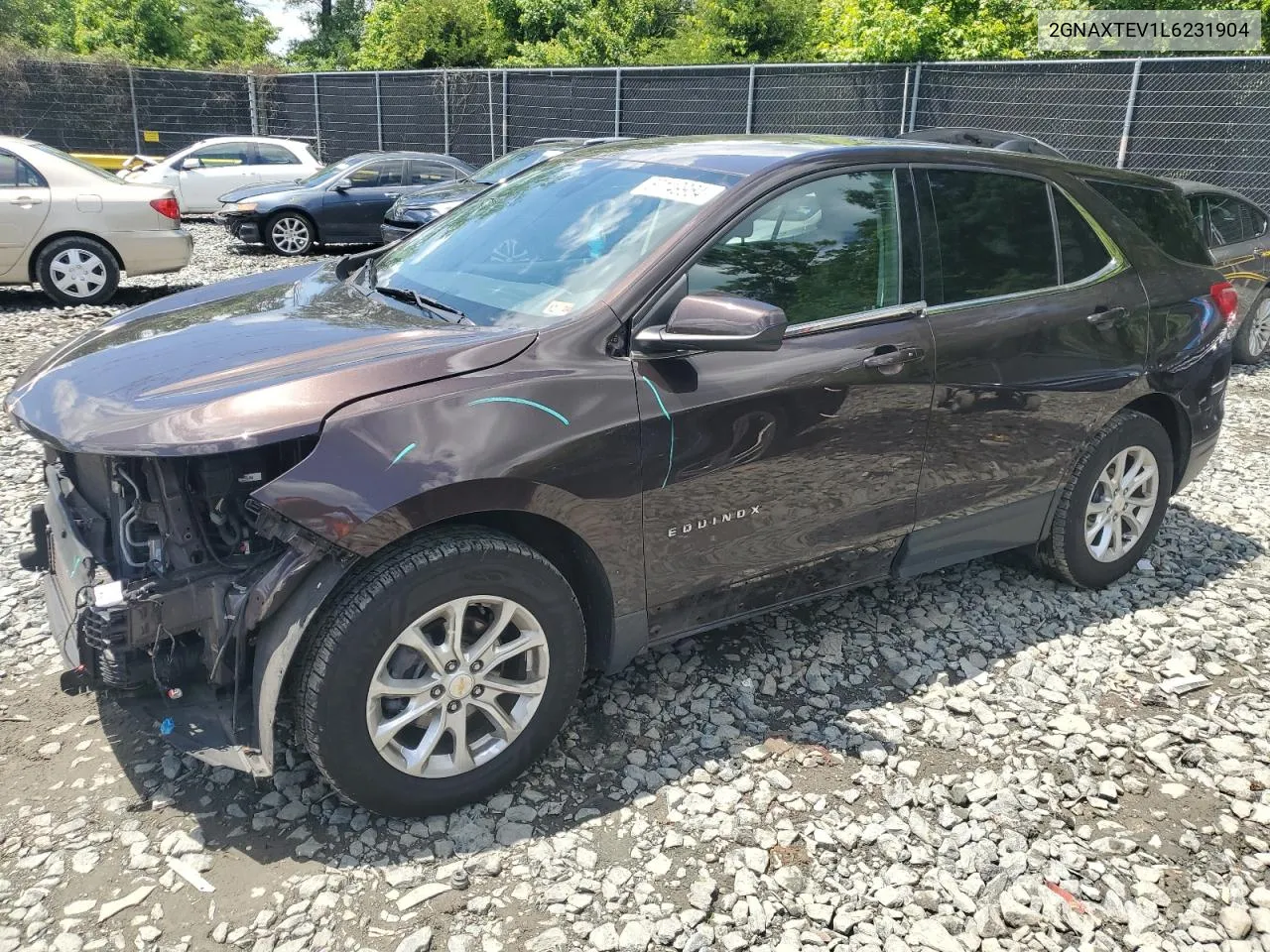 2020 Chevrolet Equinox Lt VIN: 2GNAXTEV1L6231904 Lot: 57149964