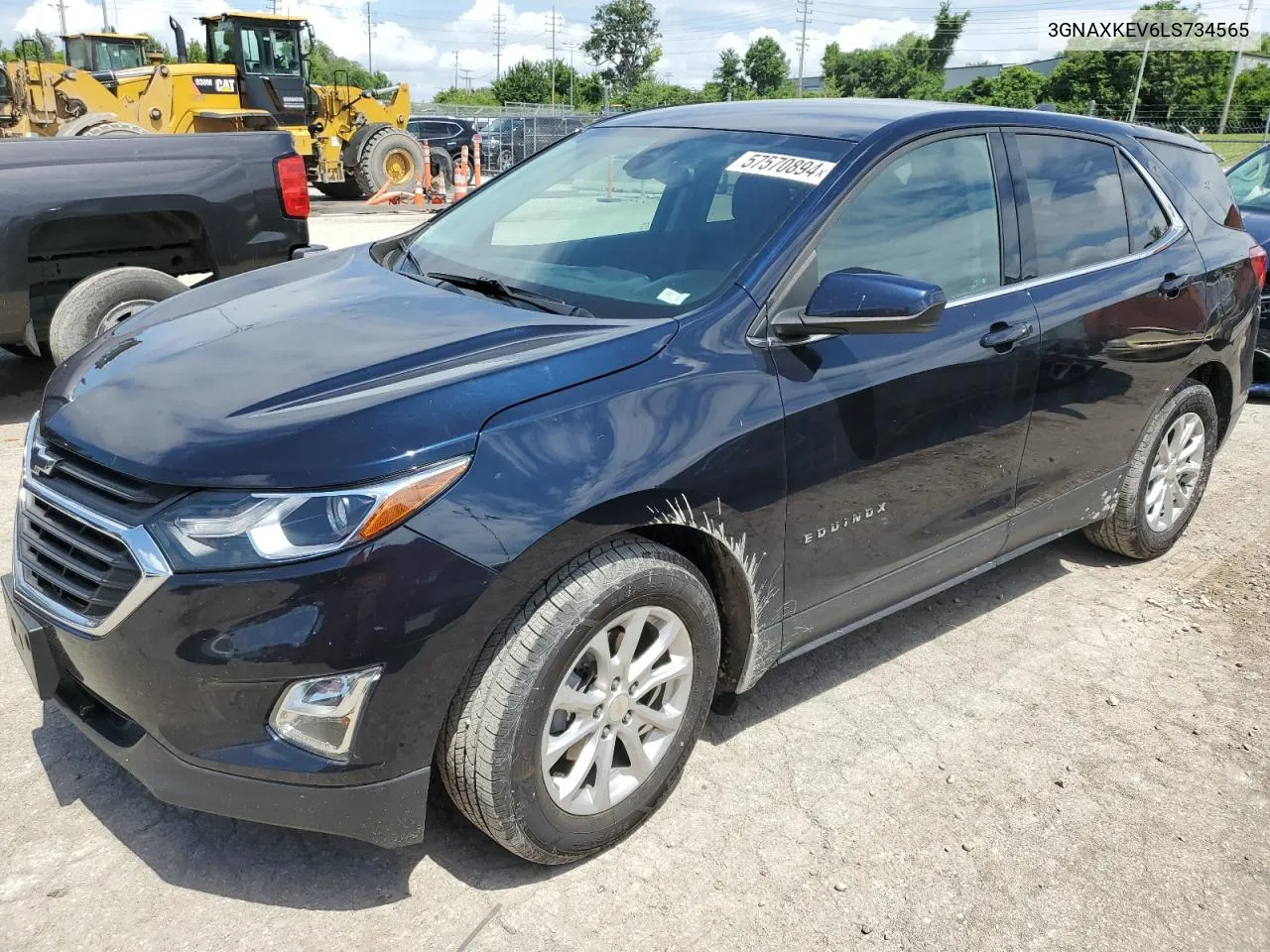 2020 Chevrolet Equinox Lt VIN: 3GNAXKEV6LS734565 Lot: 57570894