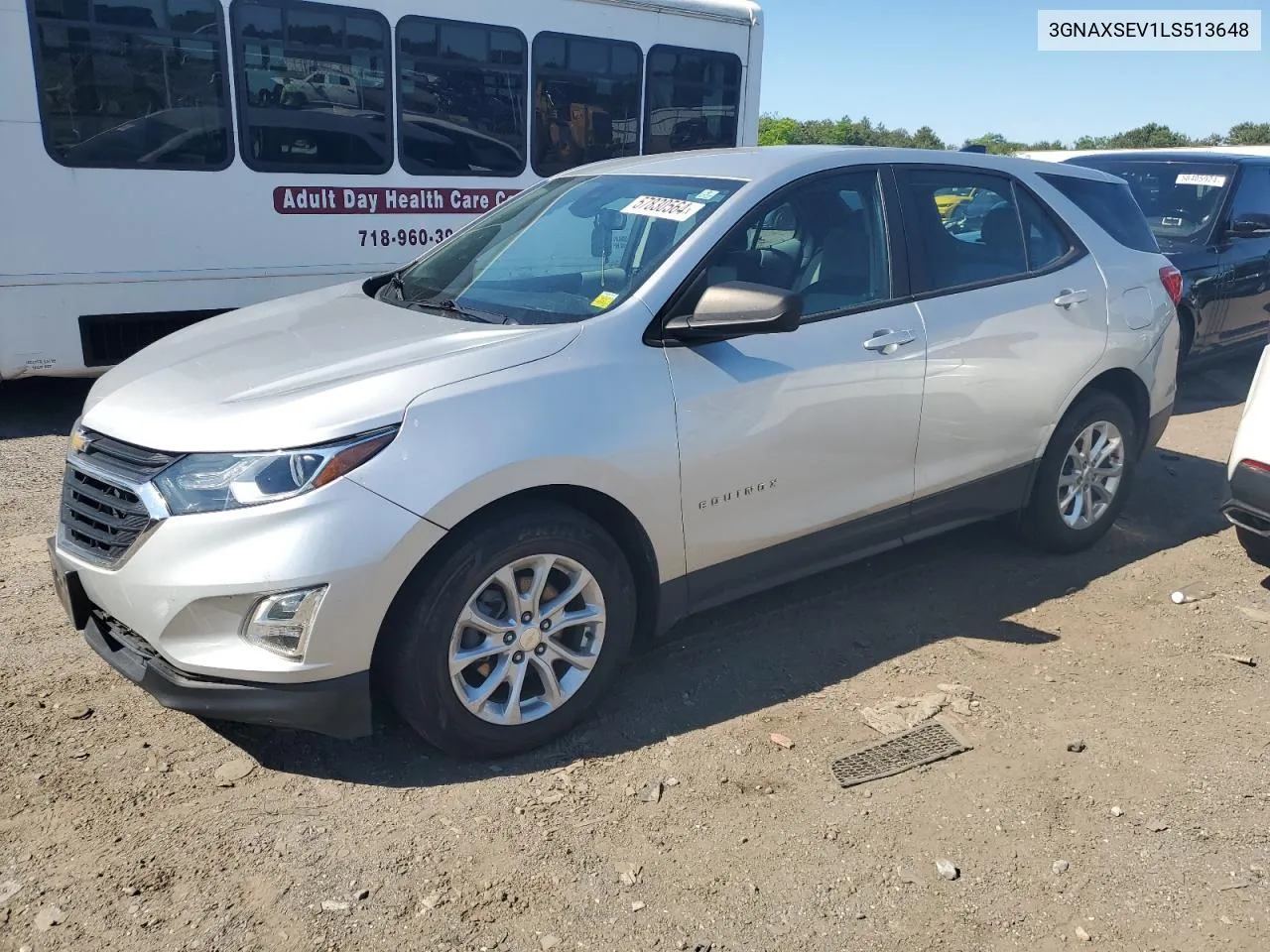 2020 Chevrolet Equinox Ls VIN: 3GNAXSEV1LS513648 Lot: 57830564