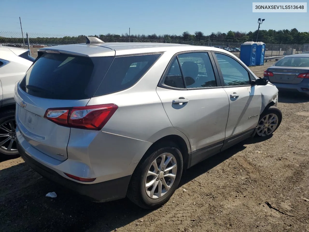 2020 Chevrolet Equinox Ls VIN: 3GNAXSEV1LS513648 Lot: 57830564