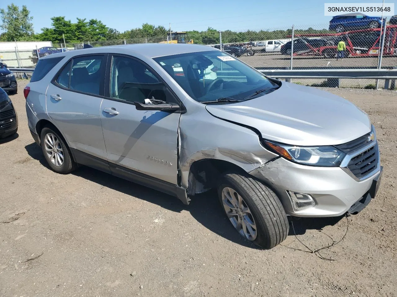 2020 Chevrolet Equinox Ls VIN: 3GNAXSEV1LS513648 Lot: 57830564