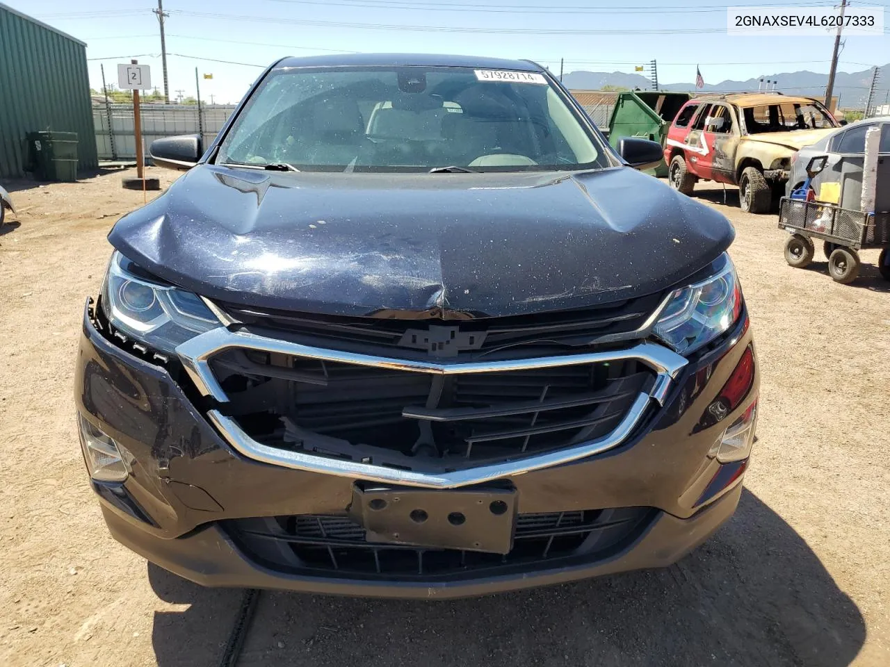 2020 Chevrolet Equinox Ls VIN: 2GNAXSEV4L6207333 Lot: 57928714