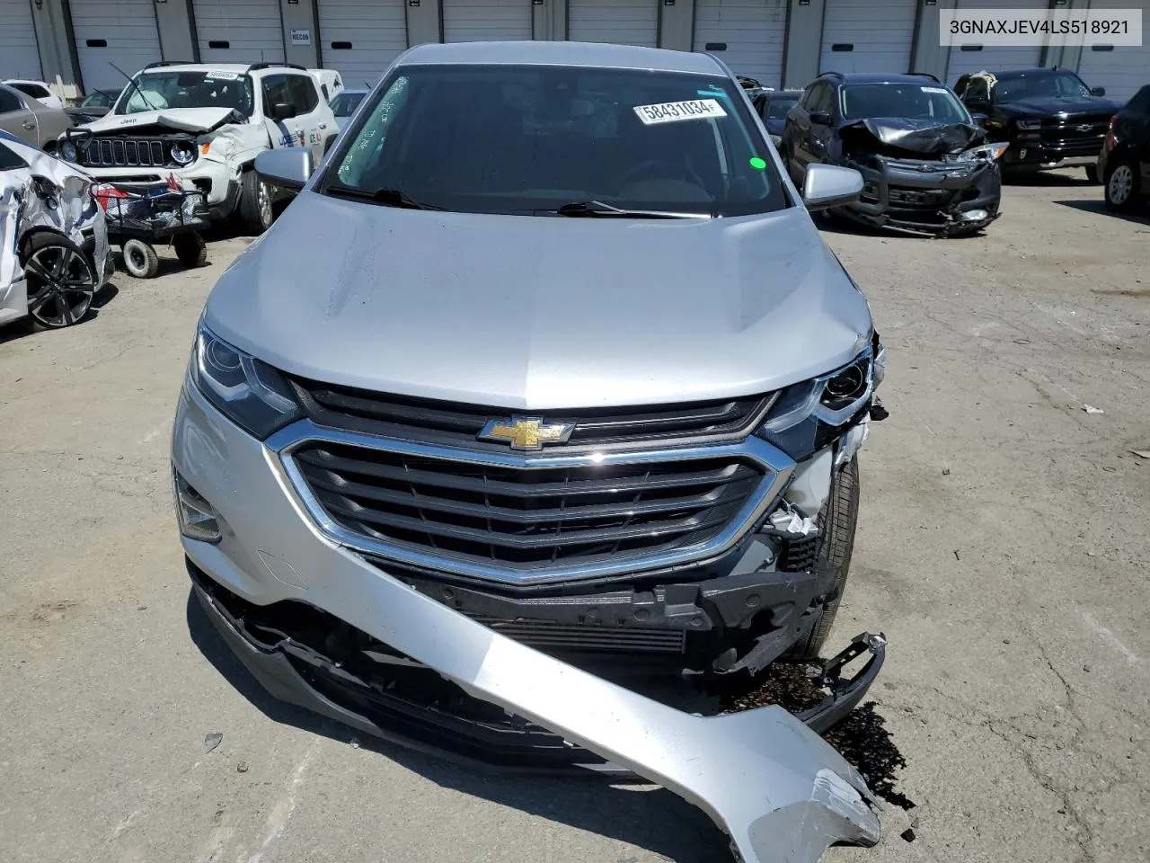 2020 Chevrolet Equinox Lt VIN: 3GNAXJEV4LS518921 Lot: 58431034