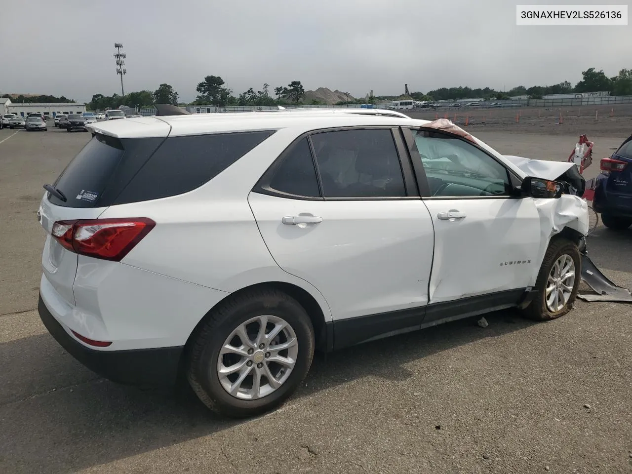 2020 Chevrolet Equinox Ls VIN: 3GNAXHEV2LS526136 Lot: 59506844