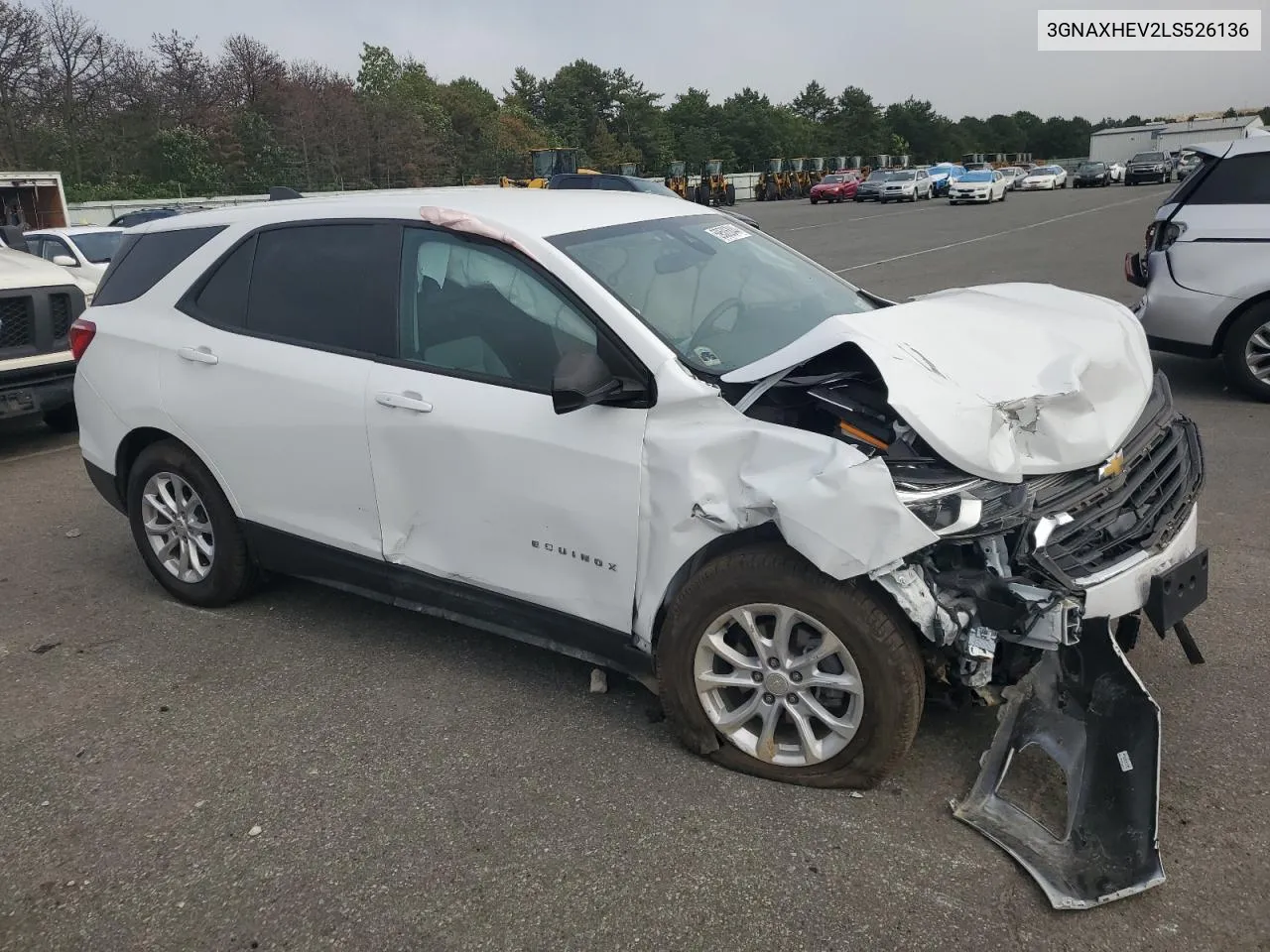 2020 Chevrolet Equinox Ls VIN: 3GNAXHEV2LS526136 Lot: 59506844