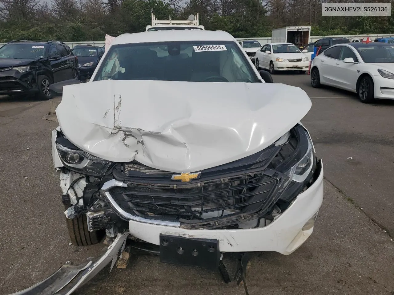 2020 Chevrolet Equinox Ls VIN: 3GNAXHEV2LS526136 Lot: 59506844