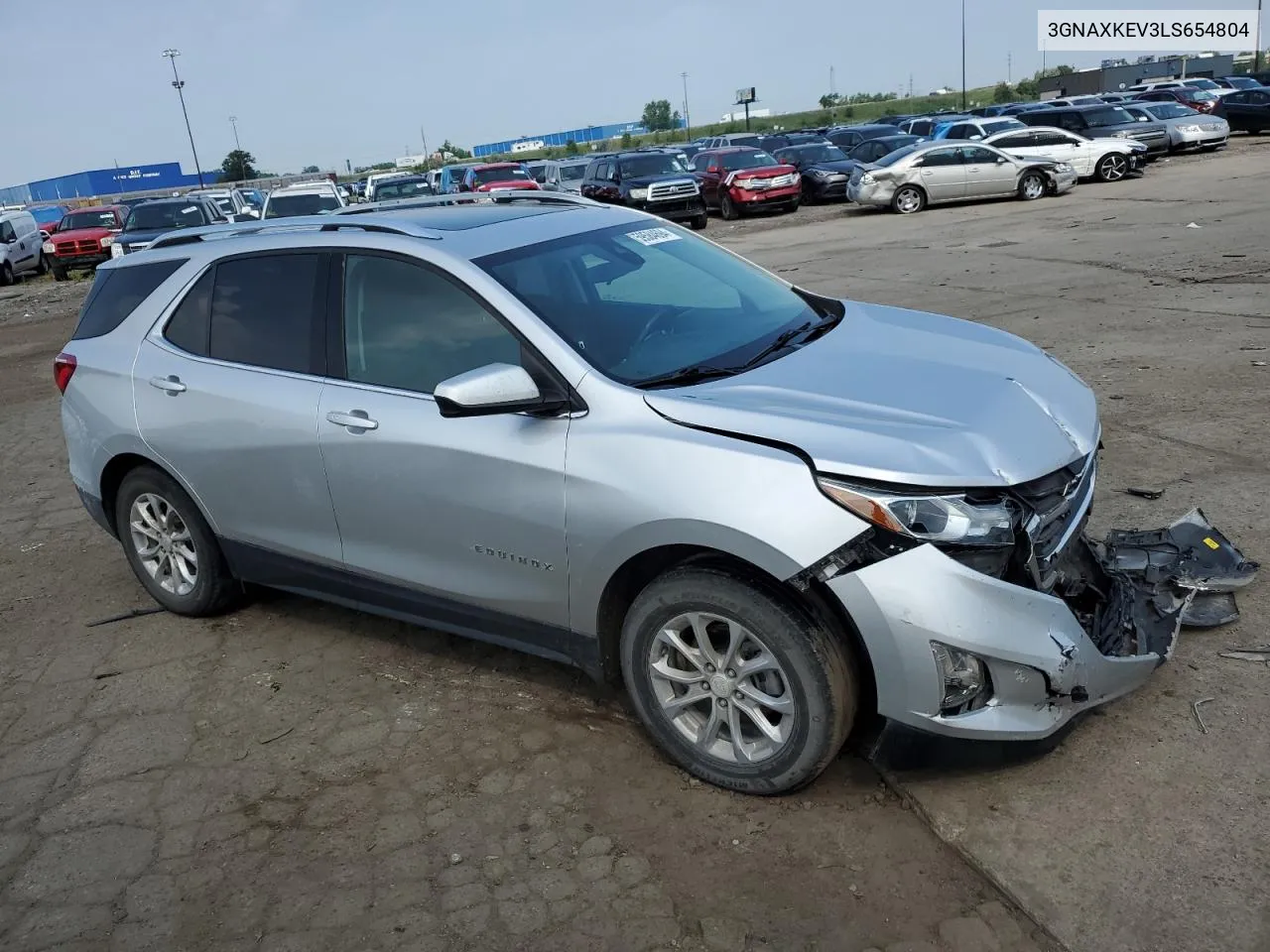 2020 Chevrolet Equinox Lt VIN: 3GNAXKEV3LS654804 Lot: 59584694