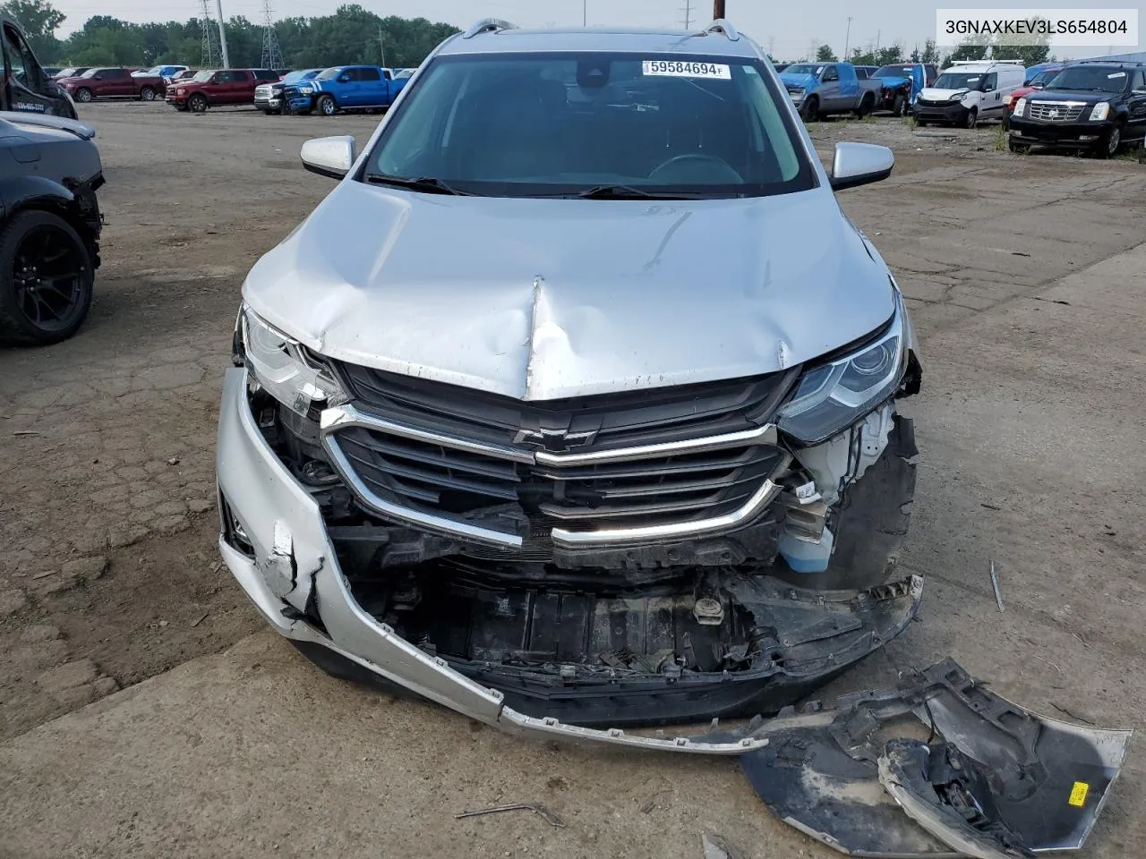 2020 Chevrolet Equinox Lt VIN: 3GNAXKEV3LS654804 Lot: 59584694