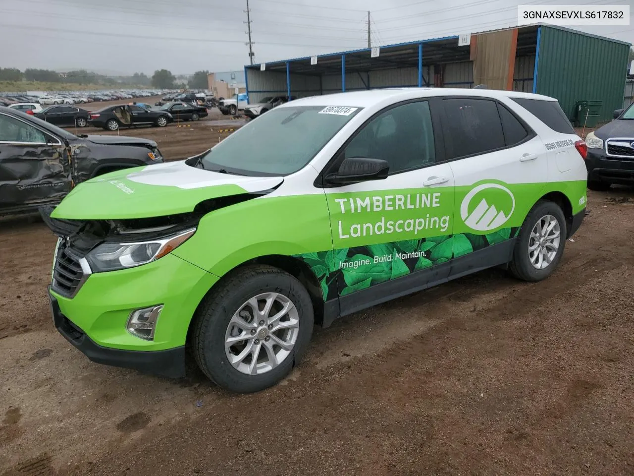 2020 Chevrolet Equinox Ls VIN: 3GNAXSEVXLS617832 Lot: 59670374