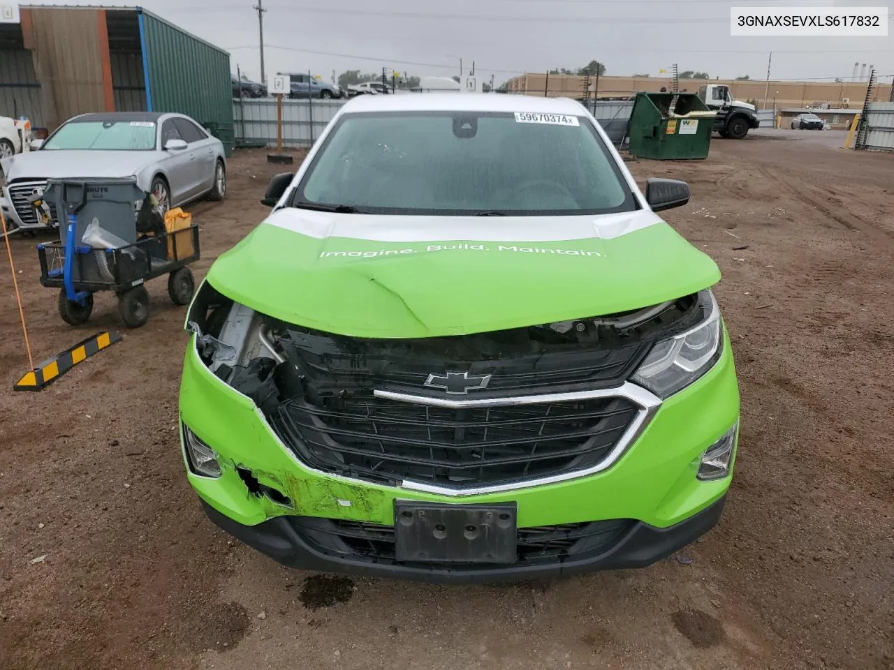 2020 Chevrolet Equinox Ls VIN: 3GNAXSEVXLS617832 Lot: 59670374