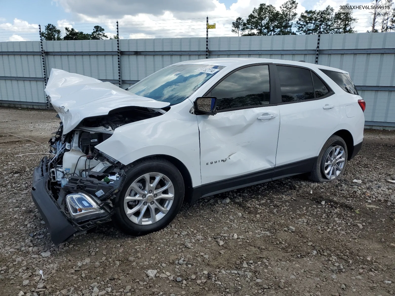 2020 Chevrolet Equinox Ls VIN: 3GNAXHEV6LS669915 Lot: 59752114