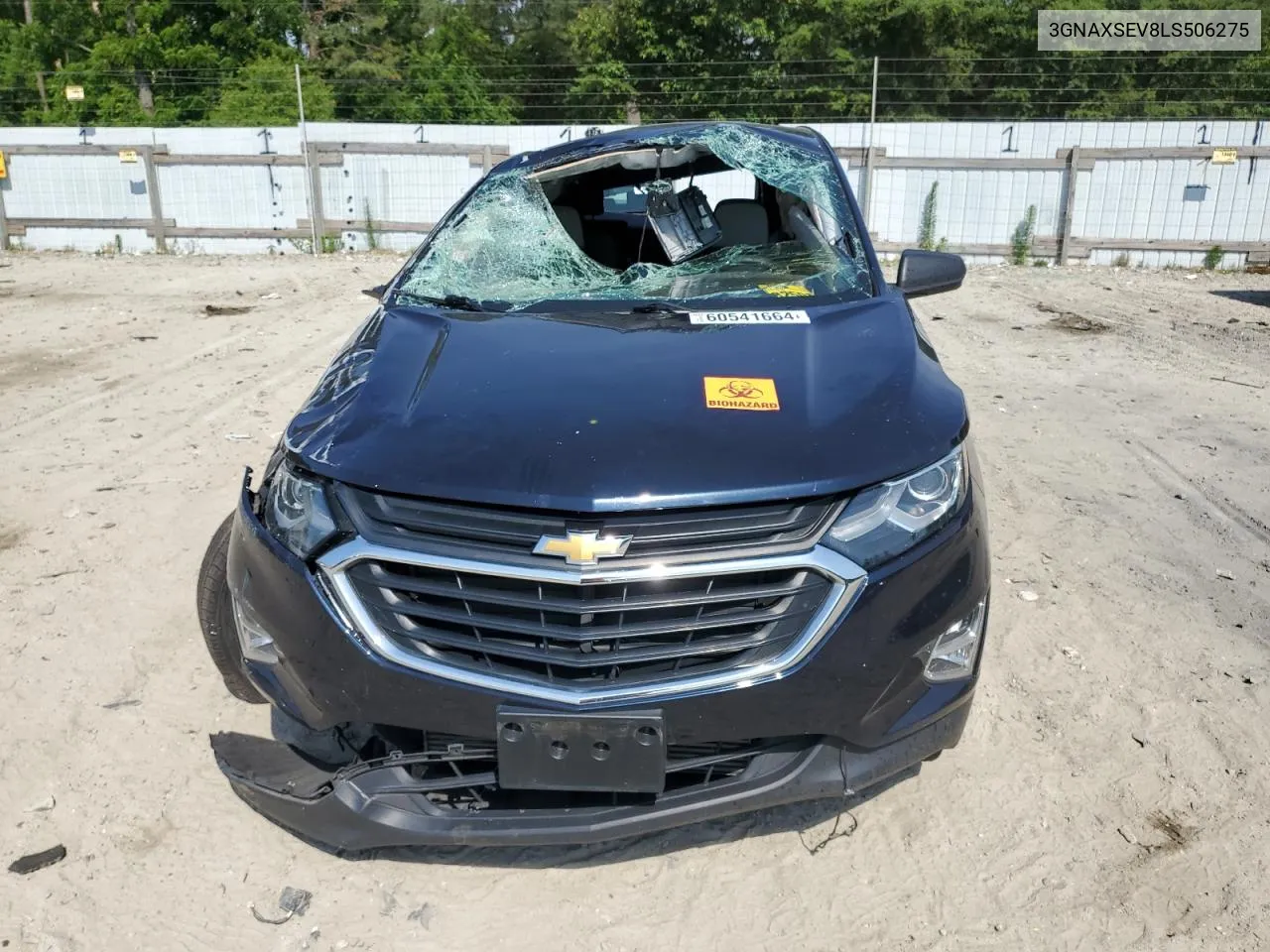 2020 Chevrolet Equinox Ls VIN: 3GNAXSEV8LS506275 Lot: 60541664