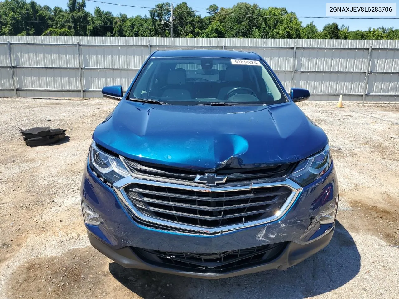 2020 Chevrolet Equinox Lt VIN: 2GNAXJEV8L6285706 Lot: 61514024