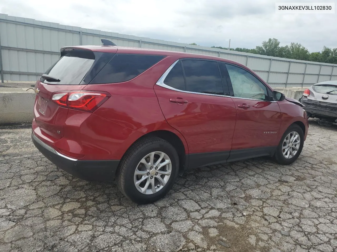 2020 Chevrolet Equinox Lt VIN: 3GNAXKEV3LL102830 Lot: 61850114