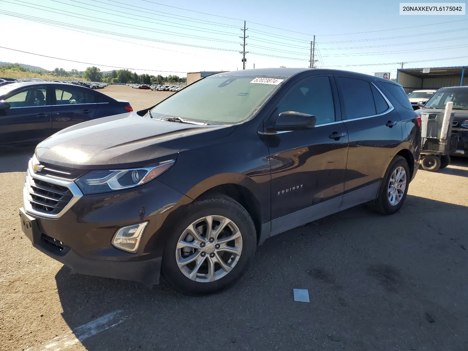 2020 Chevrolet Equinox Lt VIN: 2GNAXKEV7L6175042 Lot: 62023874