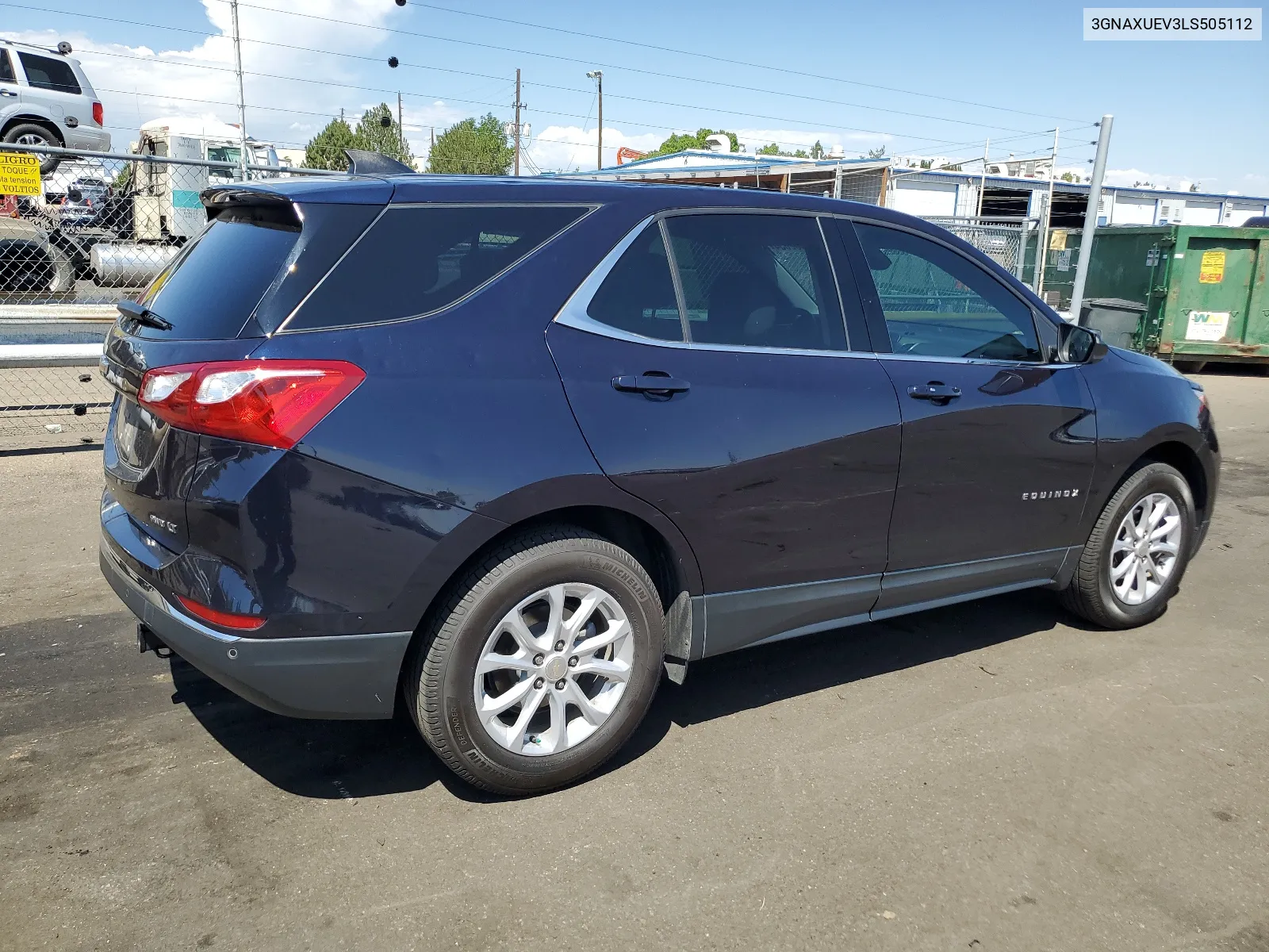 2020 Chevrolet Equinox Lt VIN: 3GNAXUEV3LS505112 Lot: 66002834