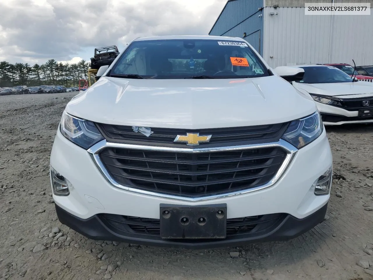 2020 Chevrolet Equinox Lt VIN: 3GNAXKEV2LS681377 Lot: 67230364