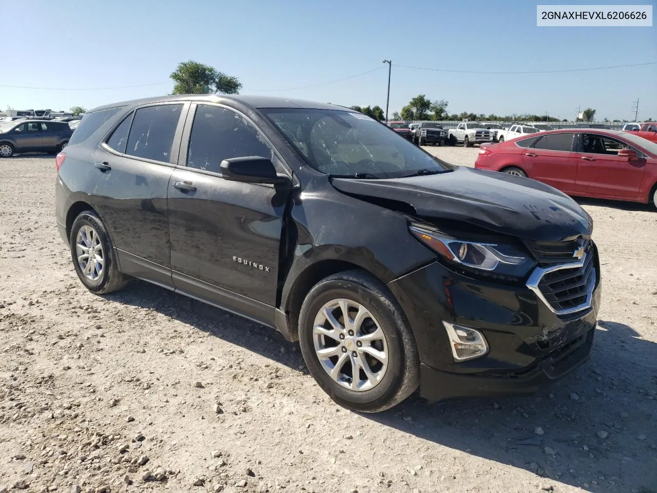 2020 Chevrolet Equinox Ls VIN: 2GNAXHEVXL6206626 Lot: 67333444