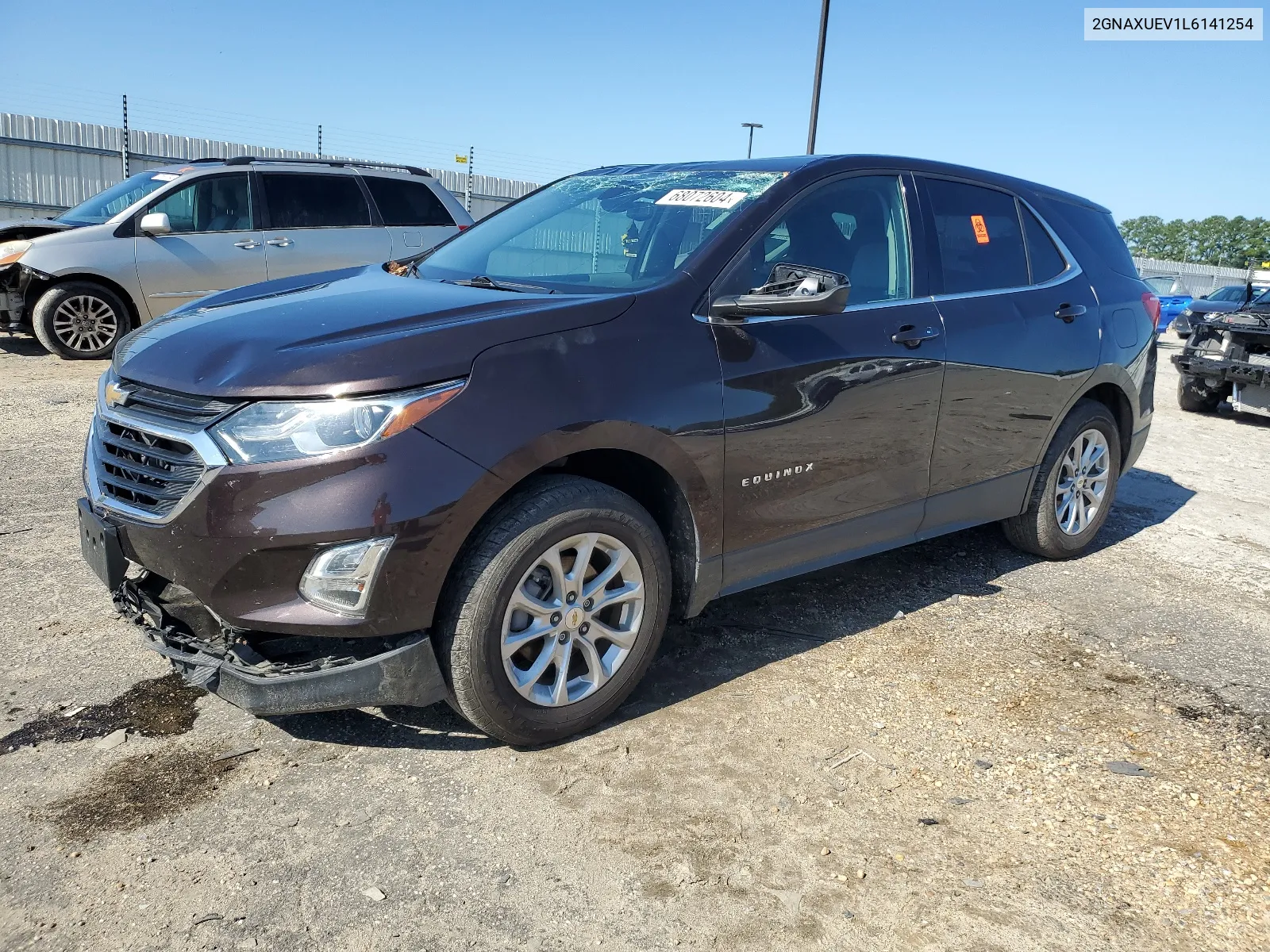 2020 Chevrolet Equinox Lt VIN: 2GNAXUEV1L6141254 Lot: 68072604