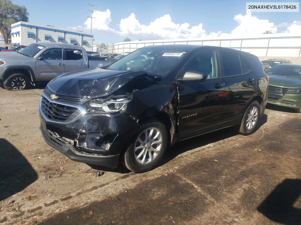 2020 Chevrolet Equinox Ls VIN: 2GNAXHEV3L6178426 Lot: 68352214