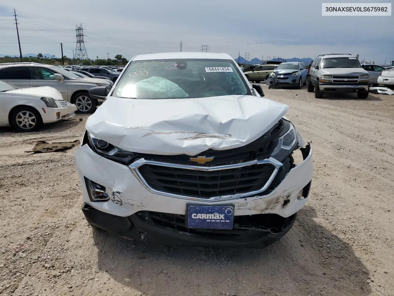 2020 Chevrolet Equinox Ls VIN: 3GNAXSEV0LS675982 Lot: 68441434