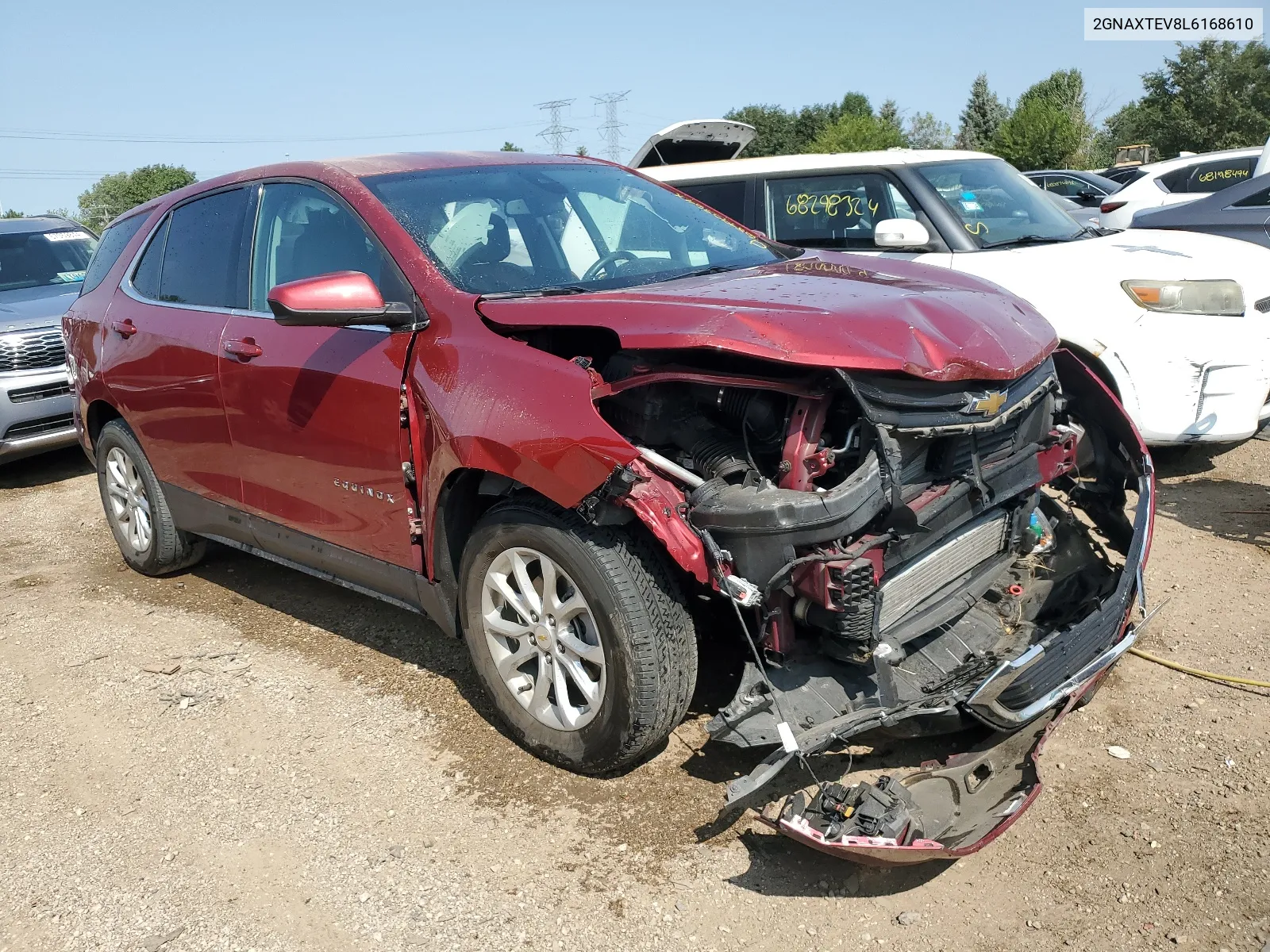 2020 Chevrolet Equinox Lt VIN: 2GNAXTEV8L6168610 Lot: 68495364