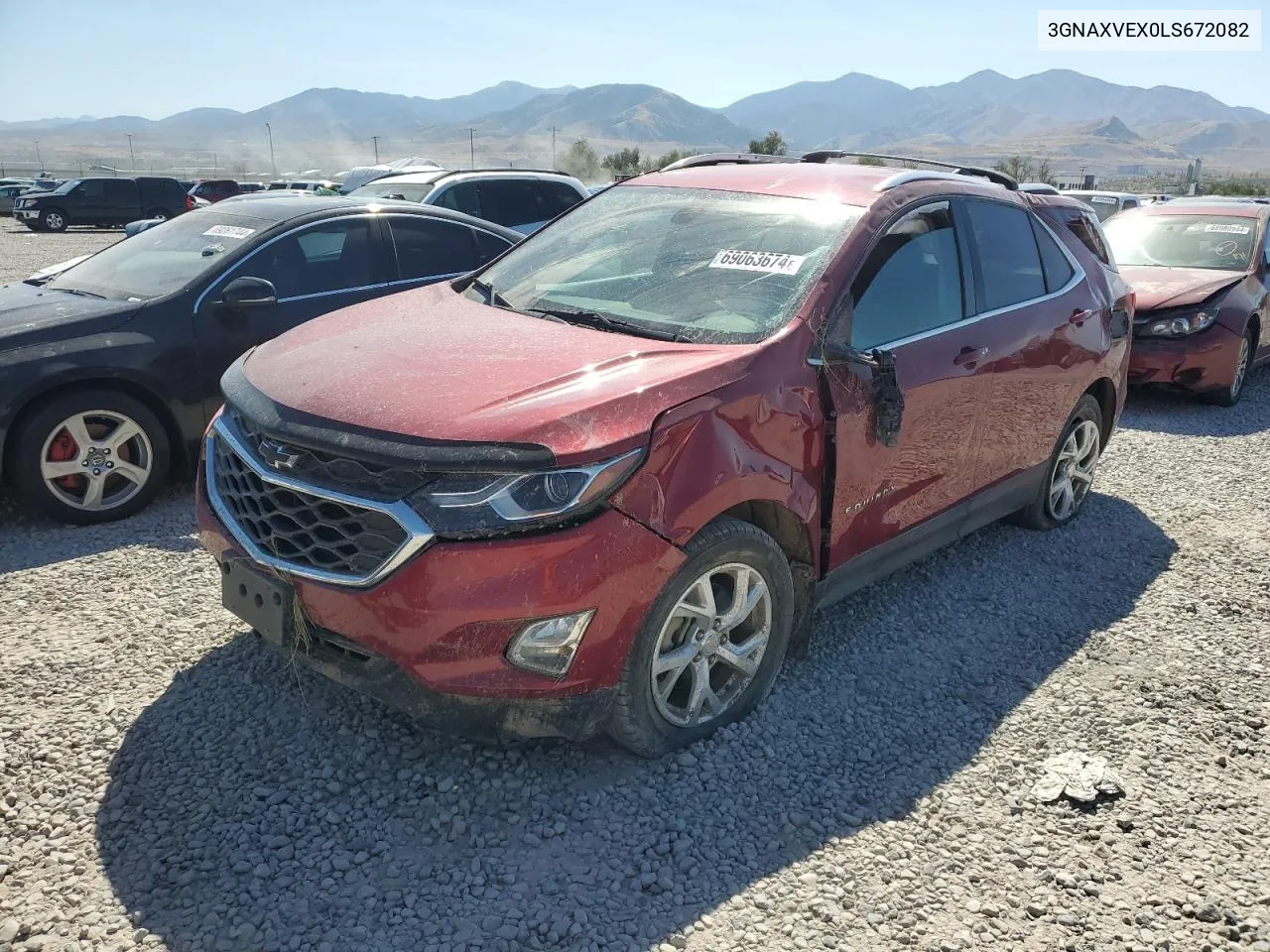 2020 Chevrolet Equinox Lt VIN: 3GNAXVEX0LS672082 Lot: 69063674