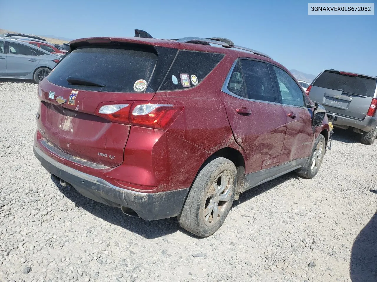 2020 Chevrolet Equinox Lt VIN: 3GNAXVEX0LS672082 Lot: 69063674