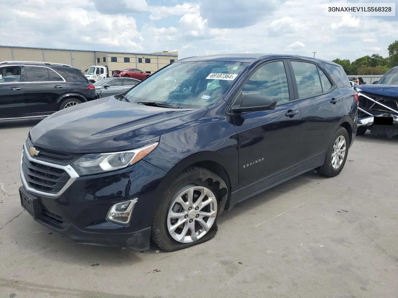 2020 Chevrolet Equinox Ls VIN: 3GNAXHEV1LS568328 Lot: 69187364