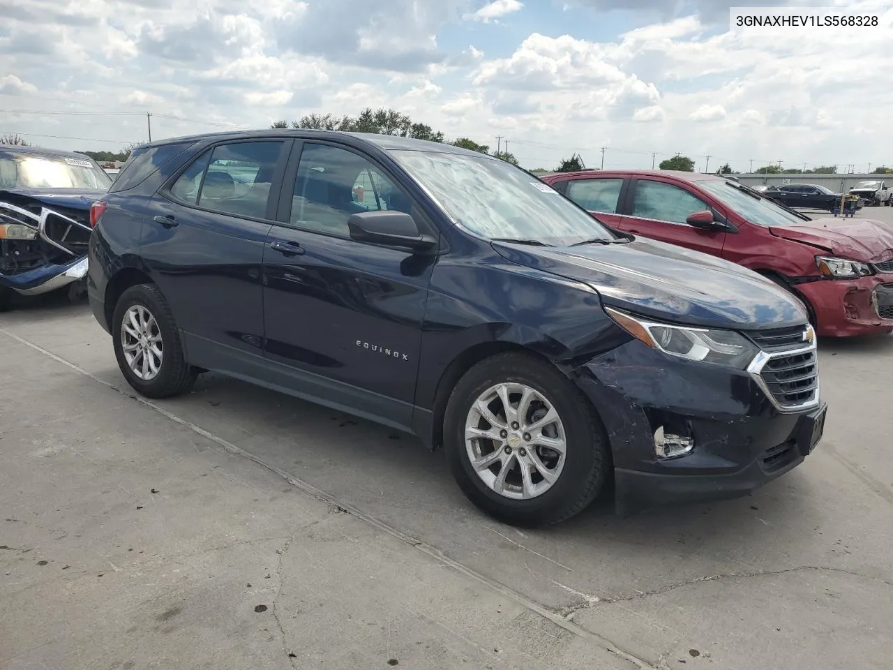 2020 Chevrolet Equinox Ls VIN: 3GNAXHEV1LS568328 Lot: 69187364