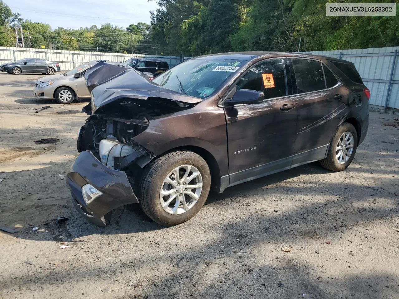 2020 Chevrolet Equinox Lt VIN: 2GNAXJEV3L6258302 Lot: 69223134