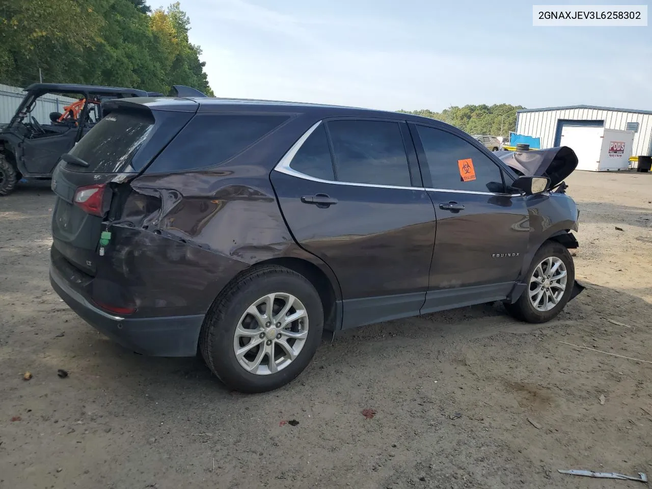 2020 Chevrolet Equinox Lt VIN: 2GNAXJEV3L6258302 Lot: 69223134