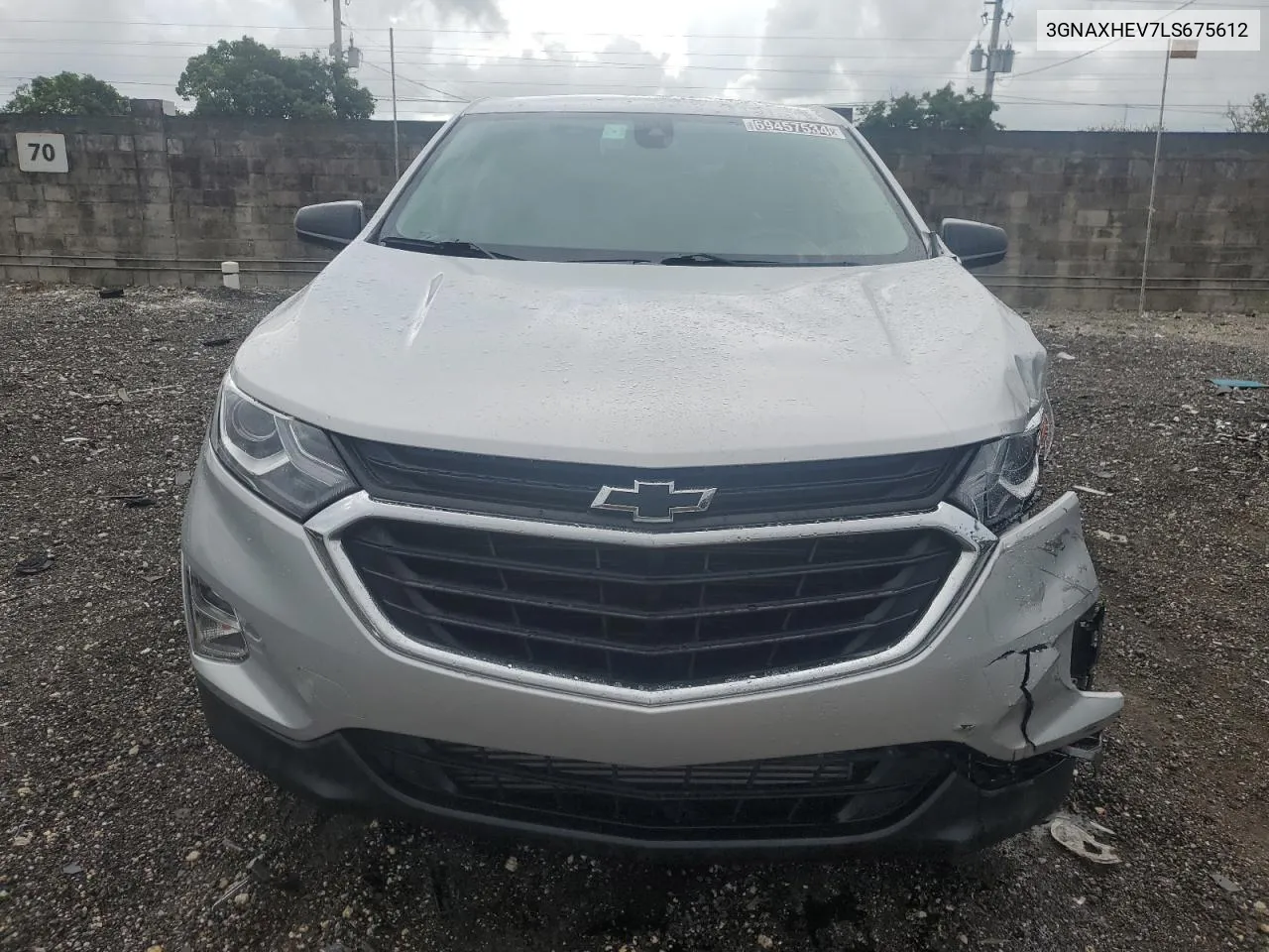 2020 Chevrolet Equinox Ls VIN: 3GNAXHEV7LS675612 Lot: 69457534