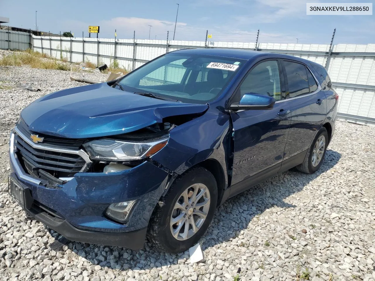 2020 Chevrolet Equinox Lt VIN: 3GNAXKEV9LL288650 Lot: 69471694