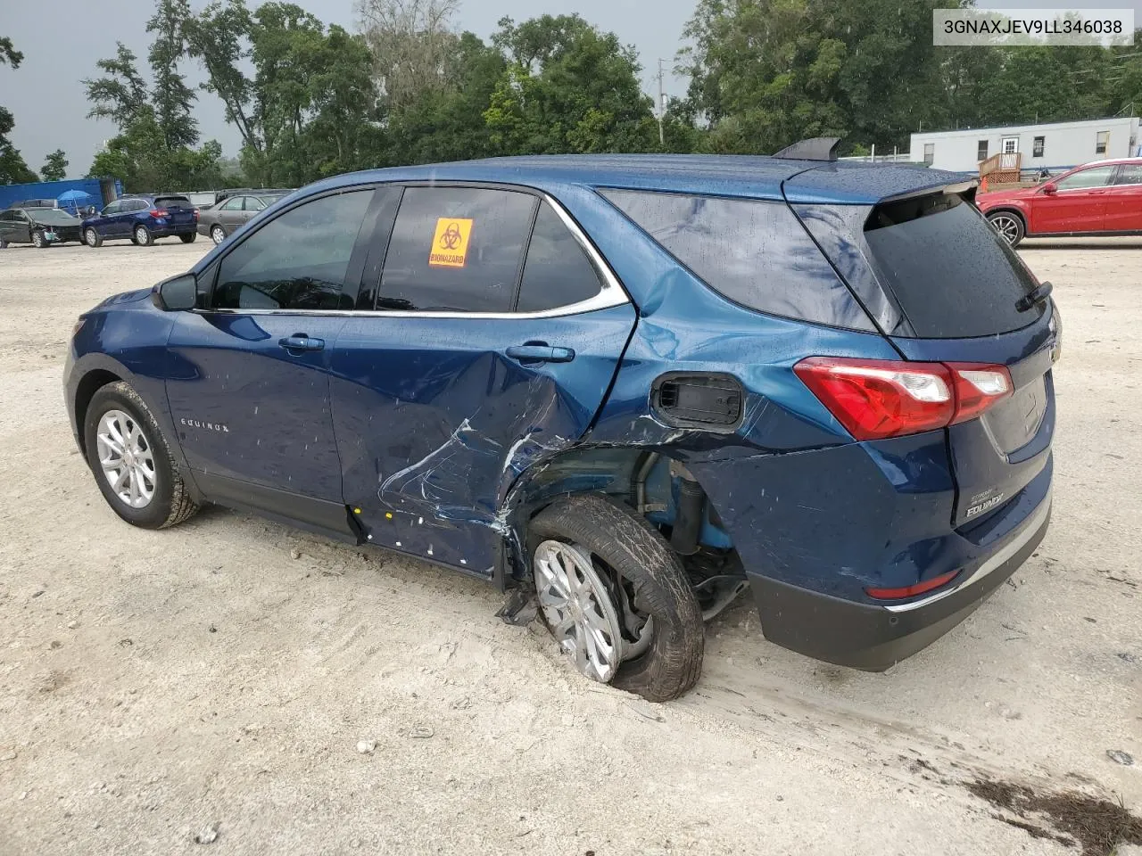 2020 Chevrolet Equinox Lt VIN: 3GNAXJEV9LL346038 Lot: 69807654