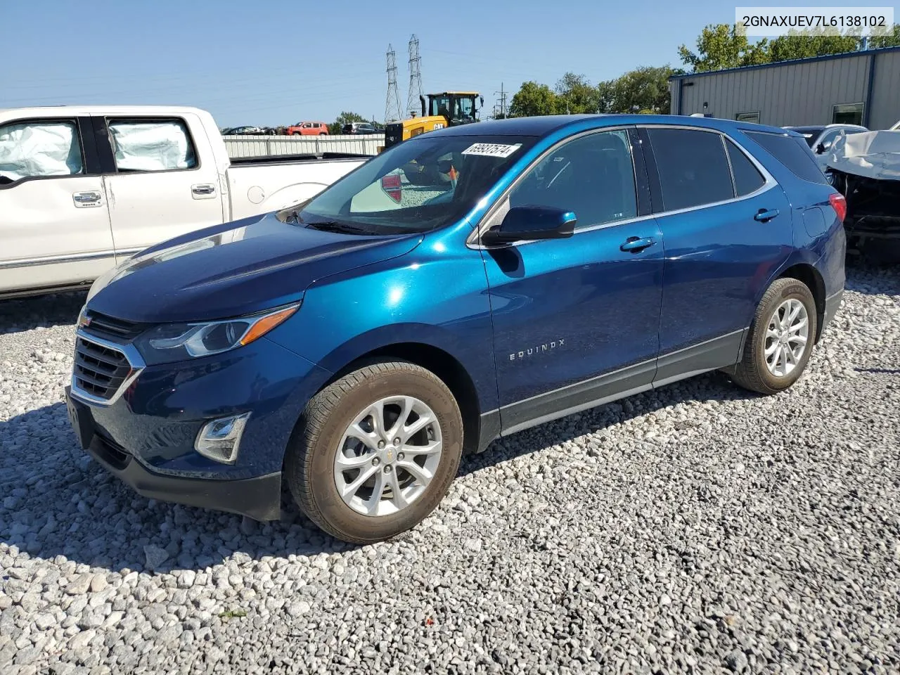 2020 Chevrolet Equinox Lt VIN: 2GNAXUEV7L6138102 Lot: 69937574