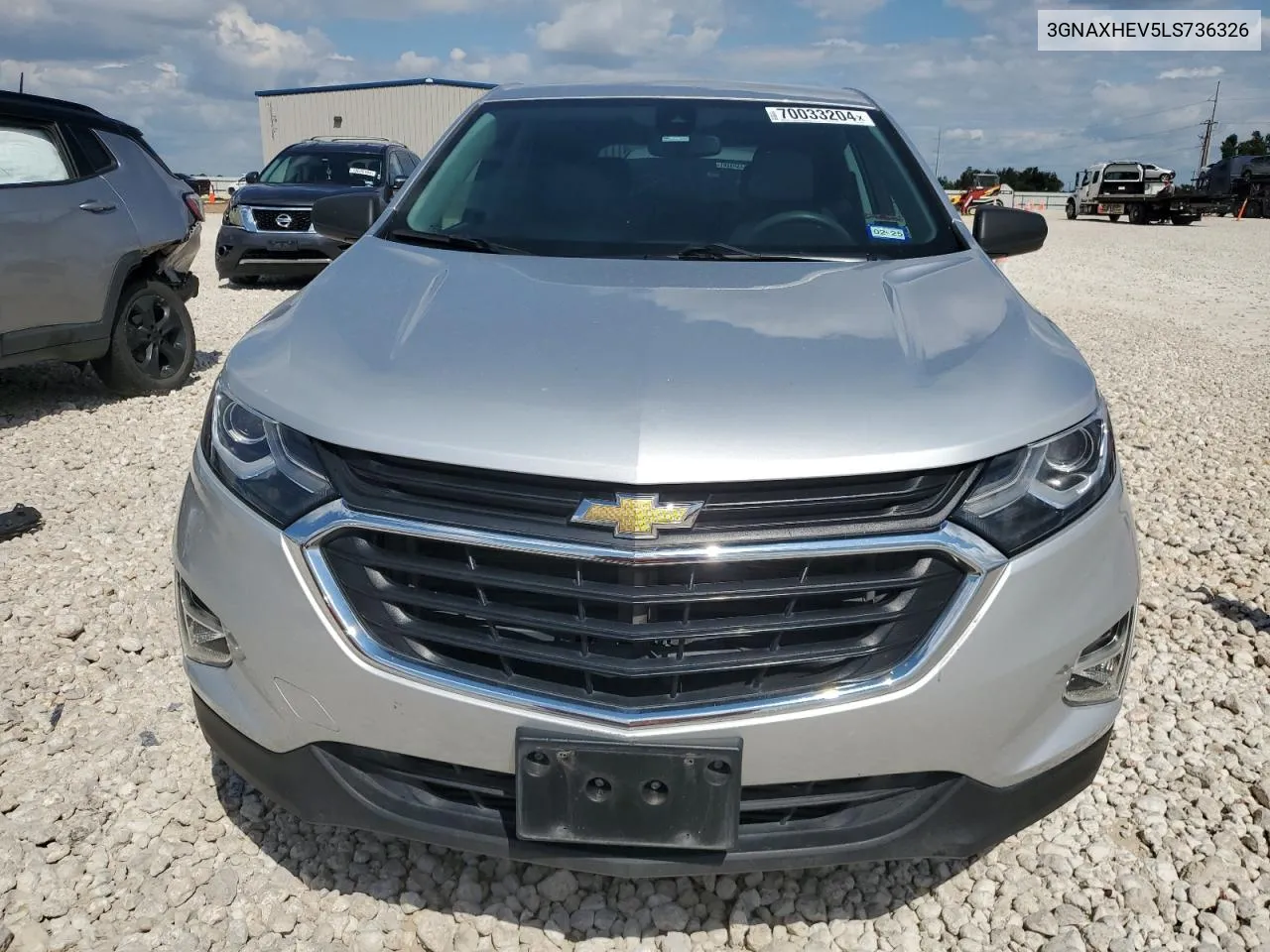 2020 Chevrolet Equinox Ls VIN: 3GNAXHEV5LS736326 Lot: 70033204