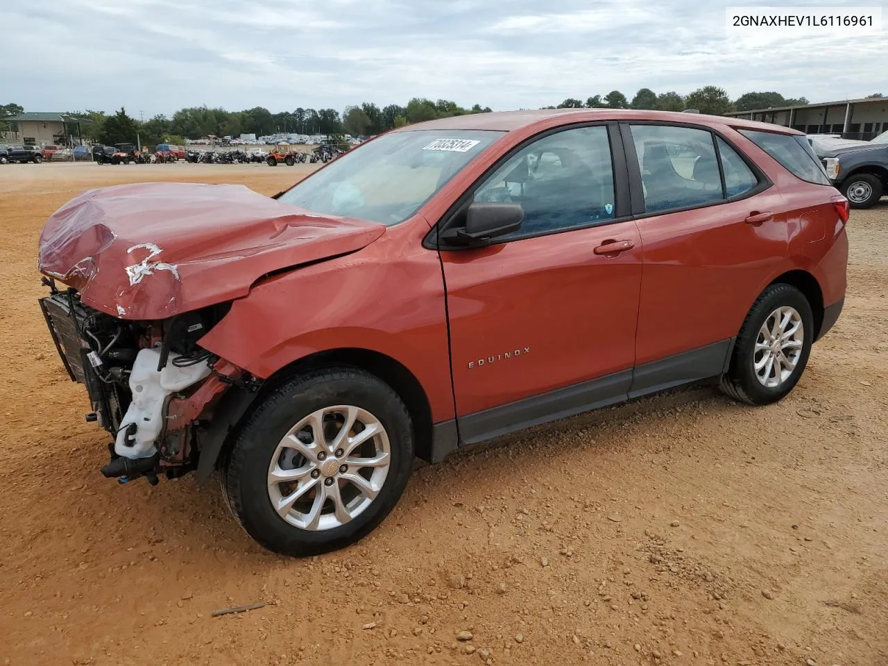 2020 Chevrolet Equinox Ls VIN: 2GNAXHEV1L6116961 Lot: 70325314