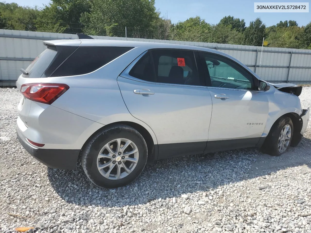 2020 Chevrolet Equinox Lt VIN: 3GNAXKEV2LS728472 Lot: 70396544