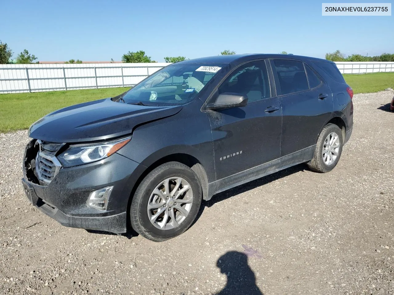 2020 Chevrolet Equinox Ls VIN: 2GNAXHEV0L6237755 Lot: 70829514