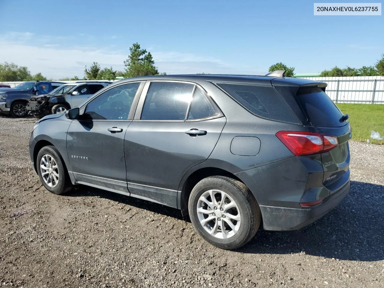 2020 Chevrolet Equinox Ls VIN: 2GNAXHEV0L6237755 Lot: 70829514