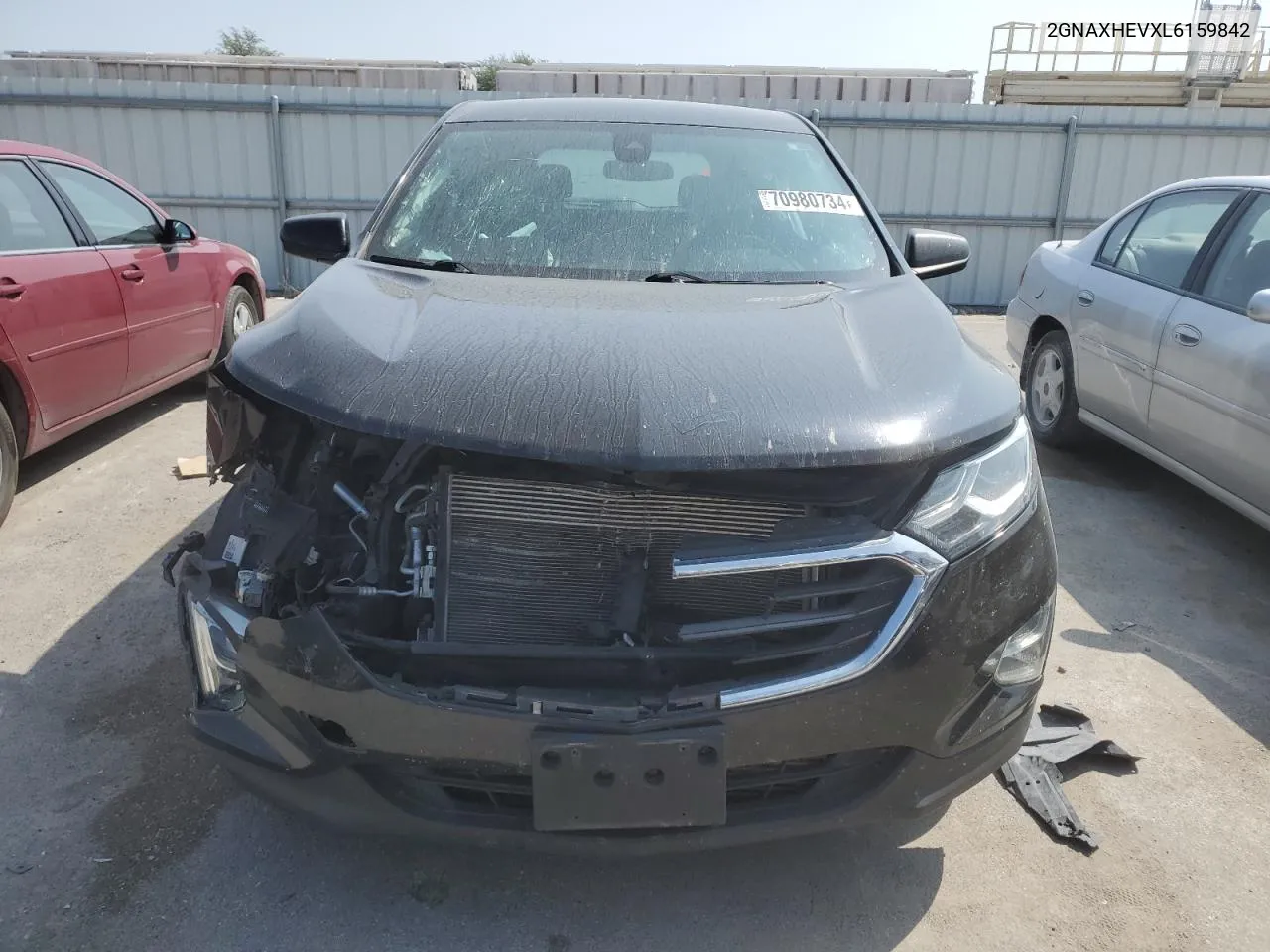 2020 Chevrolet Equinox Ls VIN: 2GNAXHEVXL6159842 Lot: 70980734