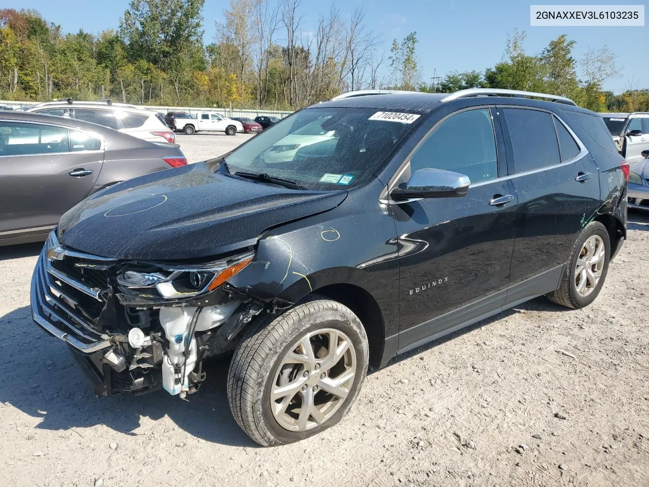 2020 Chevrolet Equinox Premier VIN: 2GNAXXEV3L6103235 Lot: 71020454