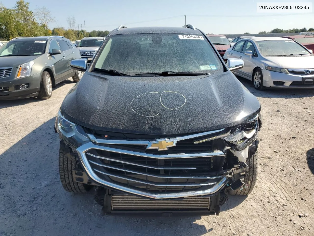 2020 Chevrolet Equinox Premier VIN: 2GNAXXEV3L6103235 Lot: 71020454